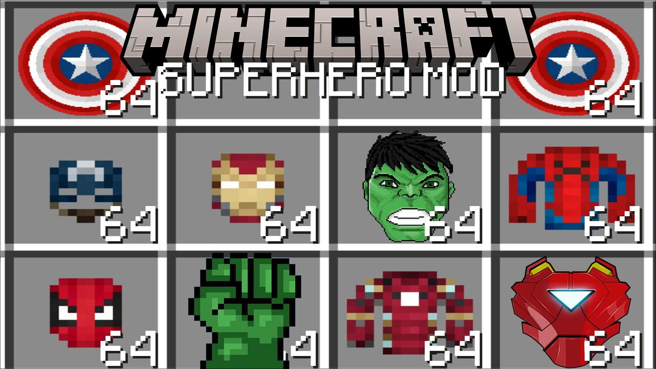 Minecraft NEW UPDATED SUPERHERO MOD / Help The Avengers To Deafeat VILLAINS MOD