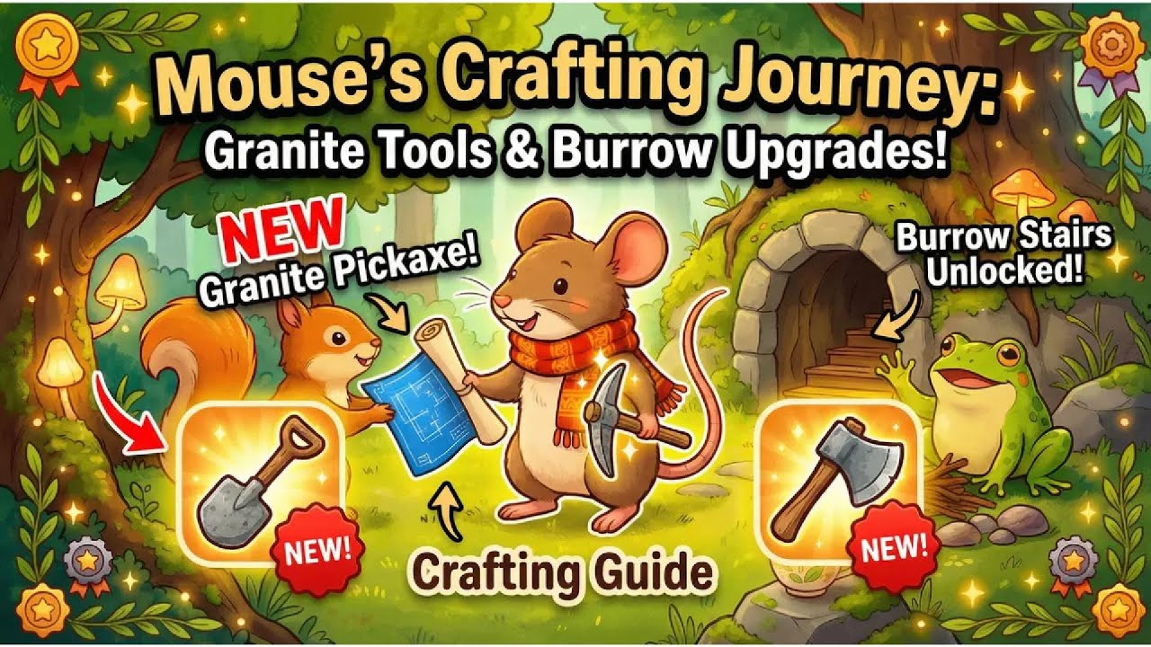 Winter Burrow Ep.6: Granite Pickaxe Blueprint + Herbal Tea for Aunty! Bufo Sticks Quest