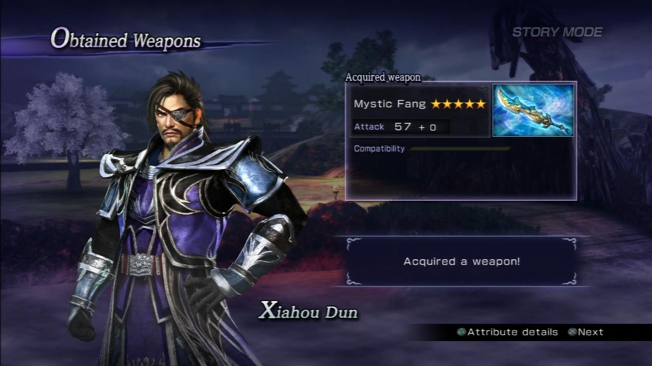 Warriors Orochi 3 Ultimate - Xiahou Dun Mystic Weapon Guide