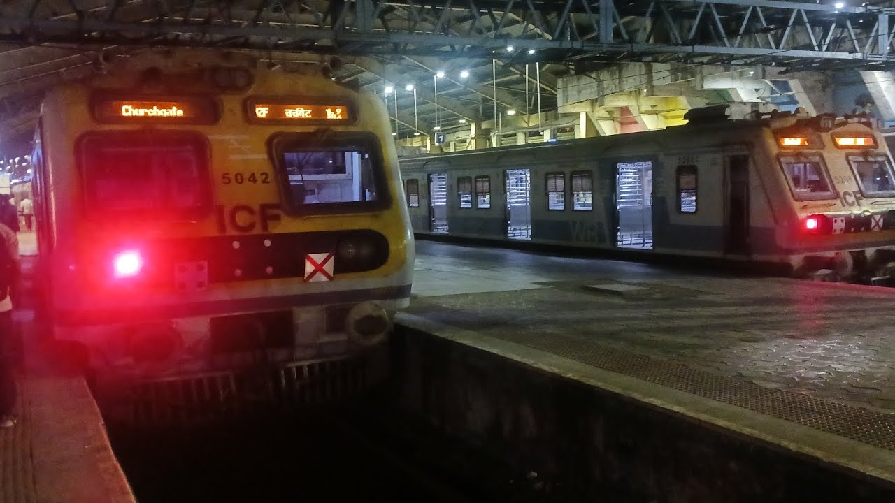 Short Train Spotting at Churchgate Station at Night time