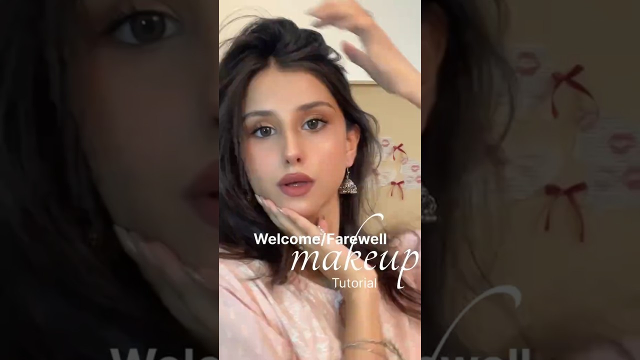 Welcome/Farewell makeup tutoria💗🌸 #desi#makeuptutorial#farewell#welcomeprogram#shorts#grwm#glam#fyp