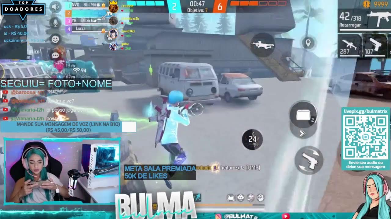 FREE FIRE AO VIVO - JOGANDO COM INSCRITOS