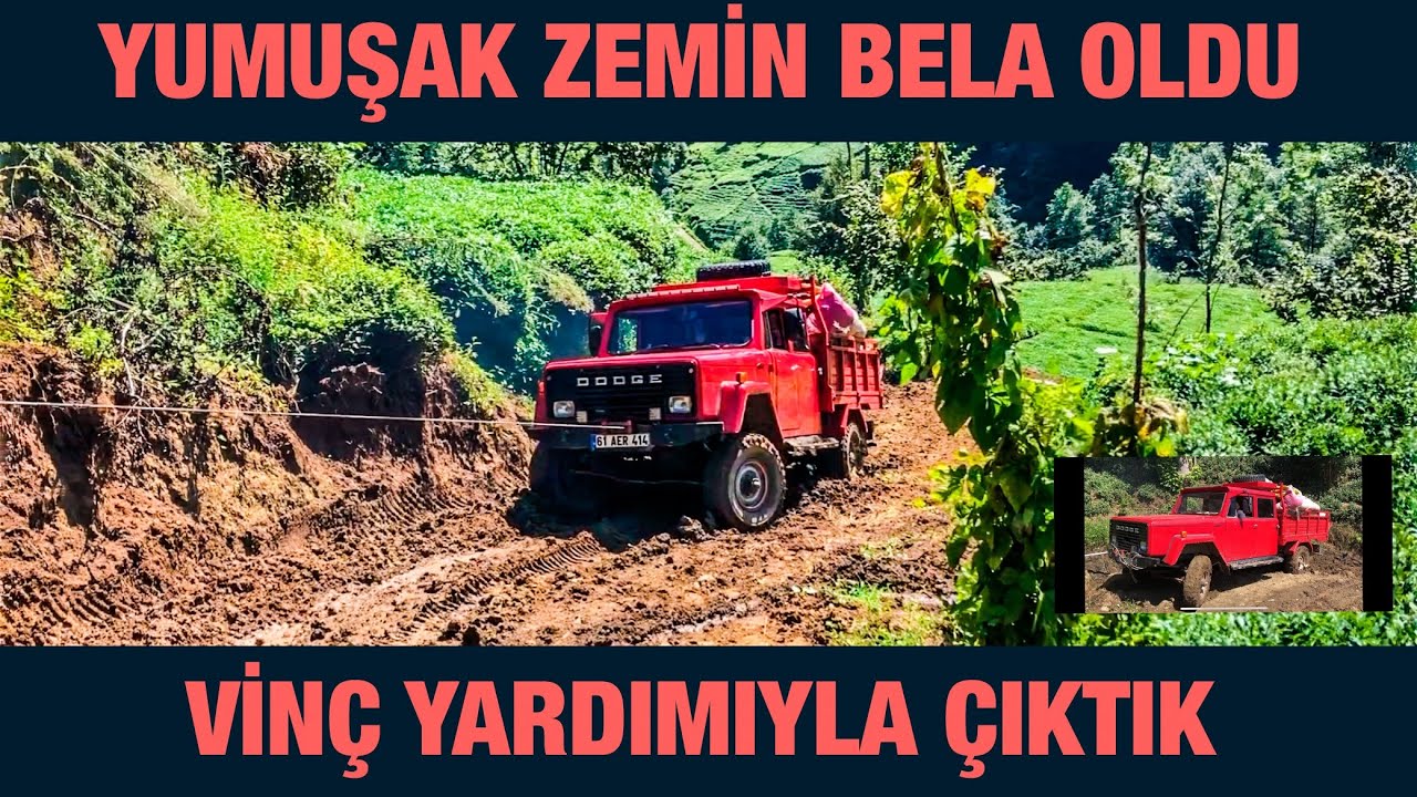 ÇAMURLU YUMUŞAK ZEMİNDEN ÇIKAMADIK VİNÇ KULLANDIK