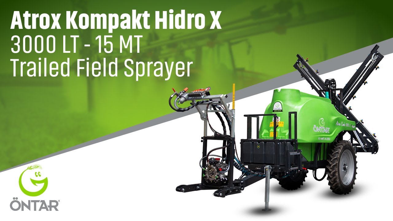 ÖNTAR | Atrox Kompakt Hidro X 3000 LT - 15 MT Trailed Field Sprayer Usage Video