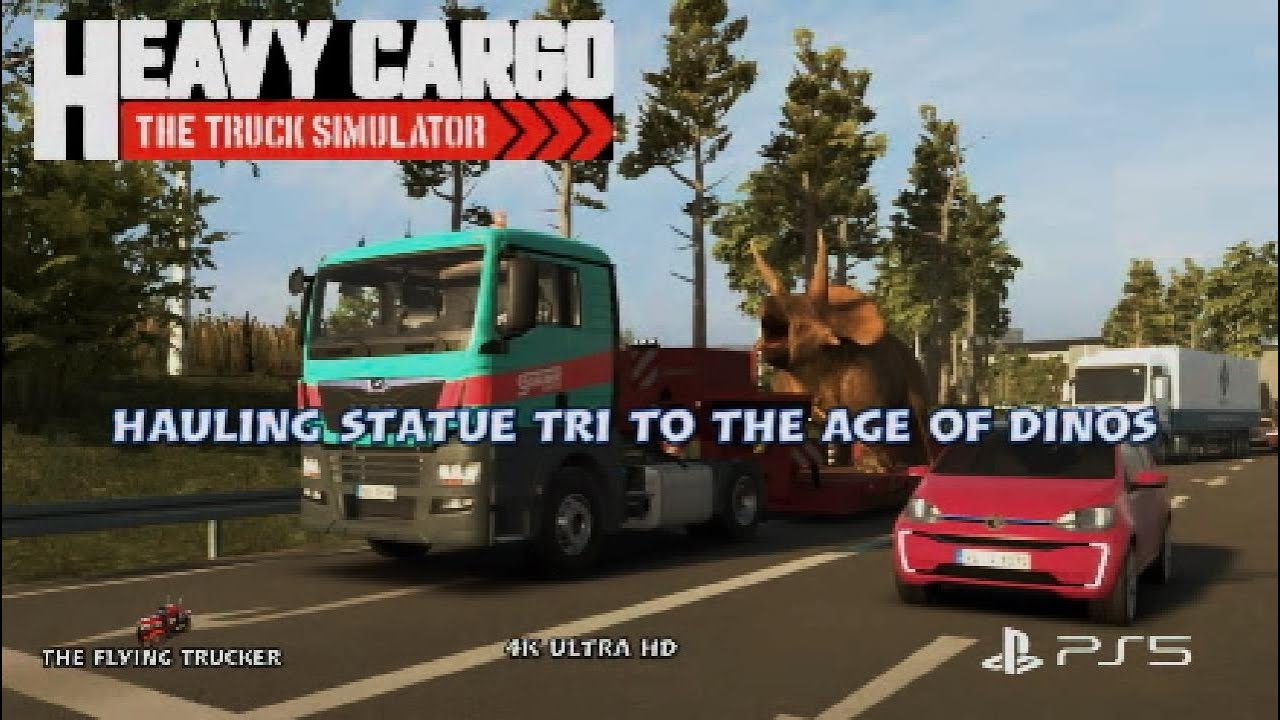 Heavy Cargo The Truck Simulator | PS5| Hauling Statue Tri To The Age Of Dinos #heavycargo #tox2 #ps5