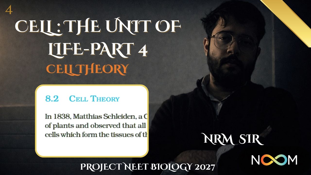 CELL THEORY || CELL: THE UNIT OF LIFE PART - 4 || PROJECT NEET BIOLOGY - 2027