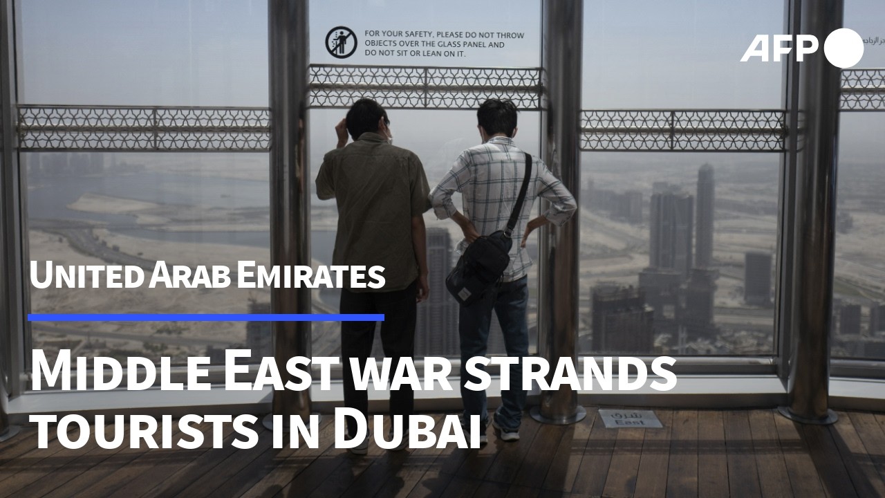 Tourists stranded in Dubai as war disrupts flights across the Gulf | AFP