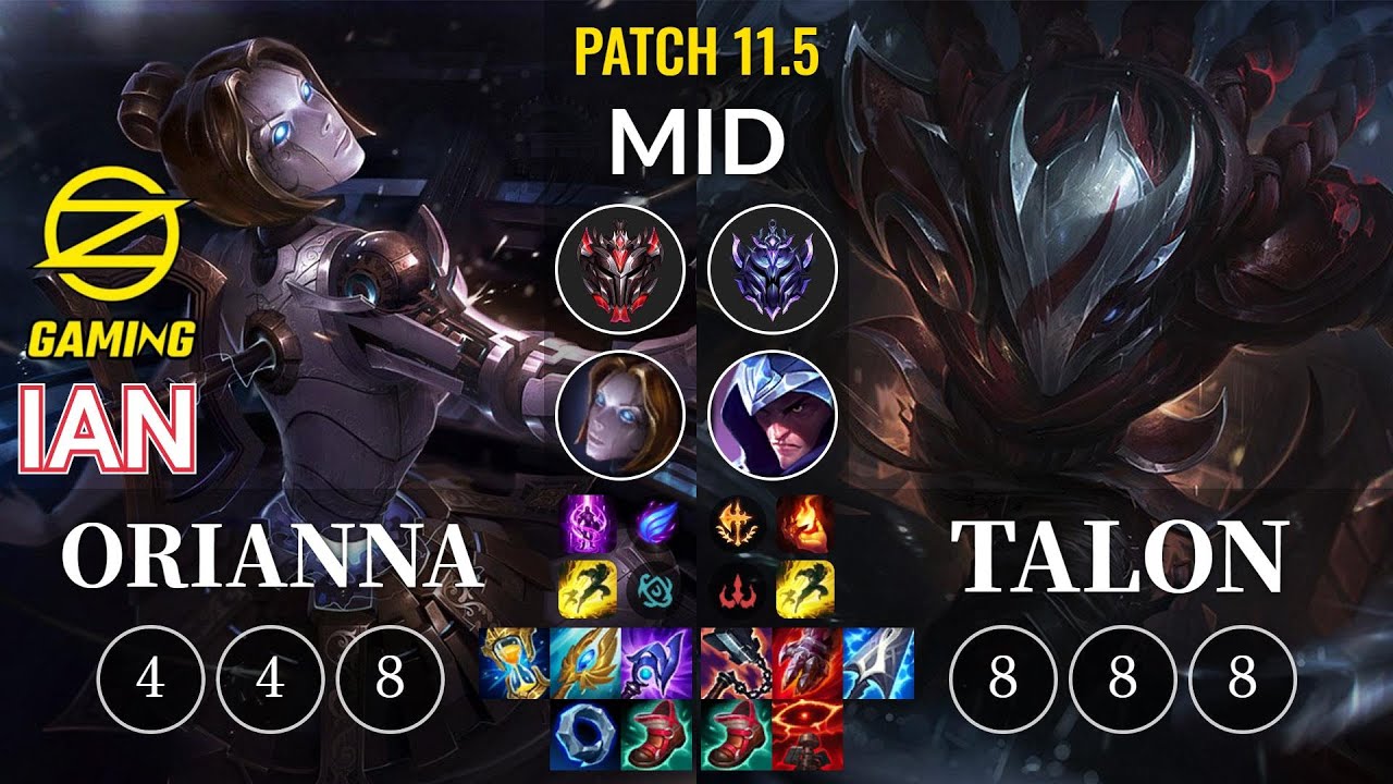 OZ Ian Orianna vs Talon Mid - KR Patch 11.5