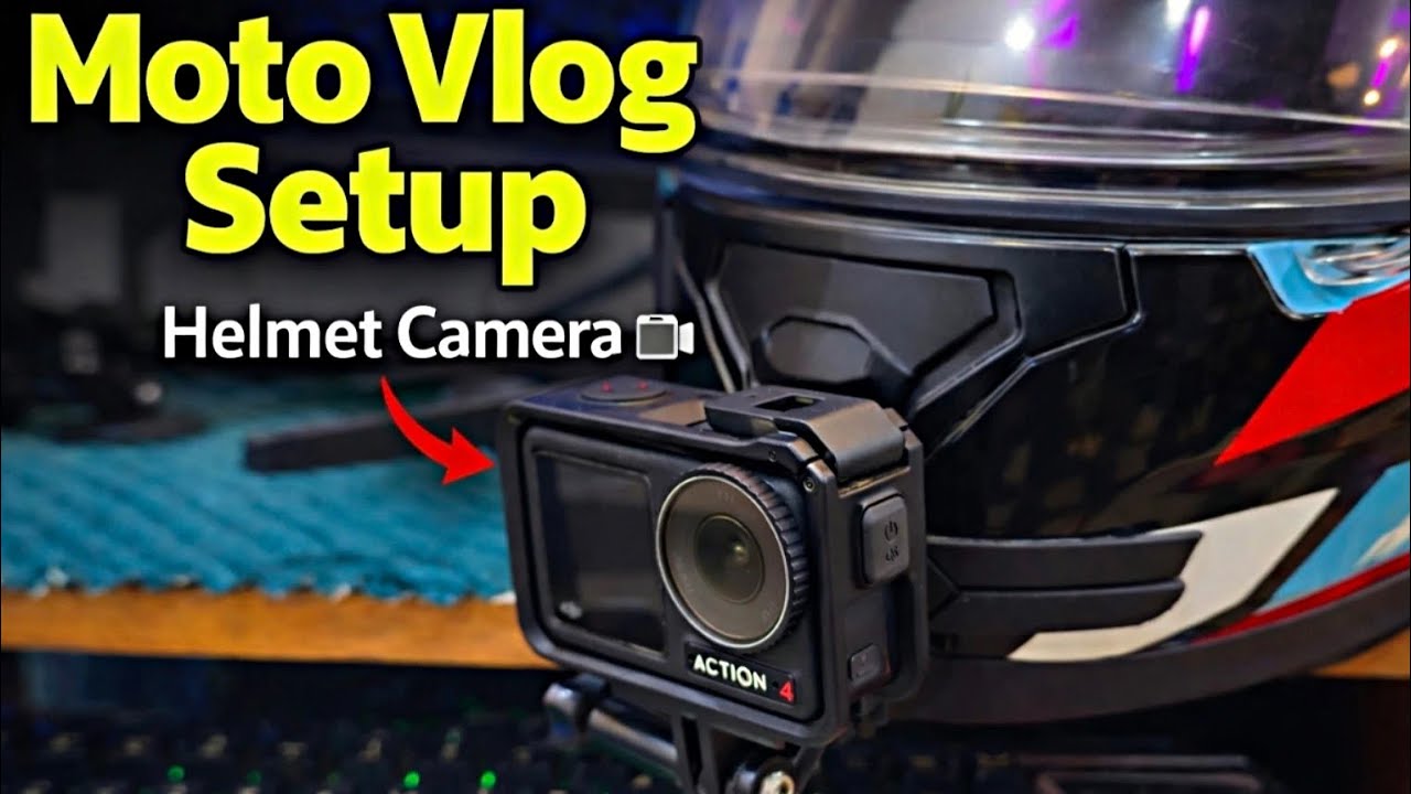 DJI Osmo Action 4 Moto Vlogging Setup | Best Helmet Camera Mount Setup