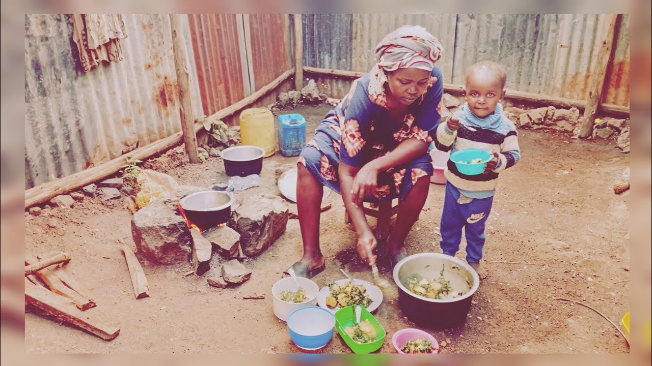African Village life # Fresh baked bread+ beef stew 🍲