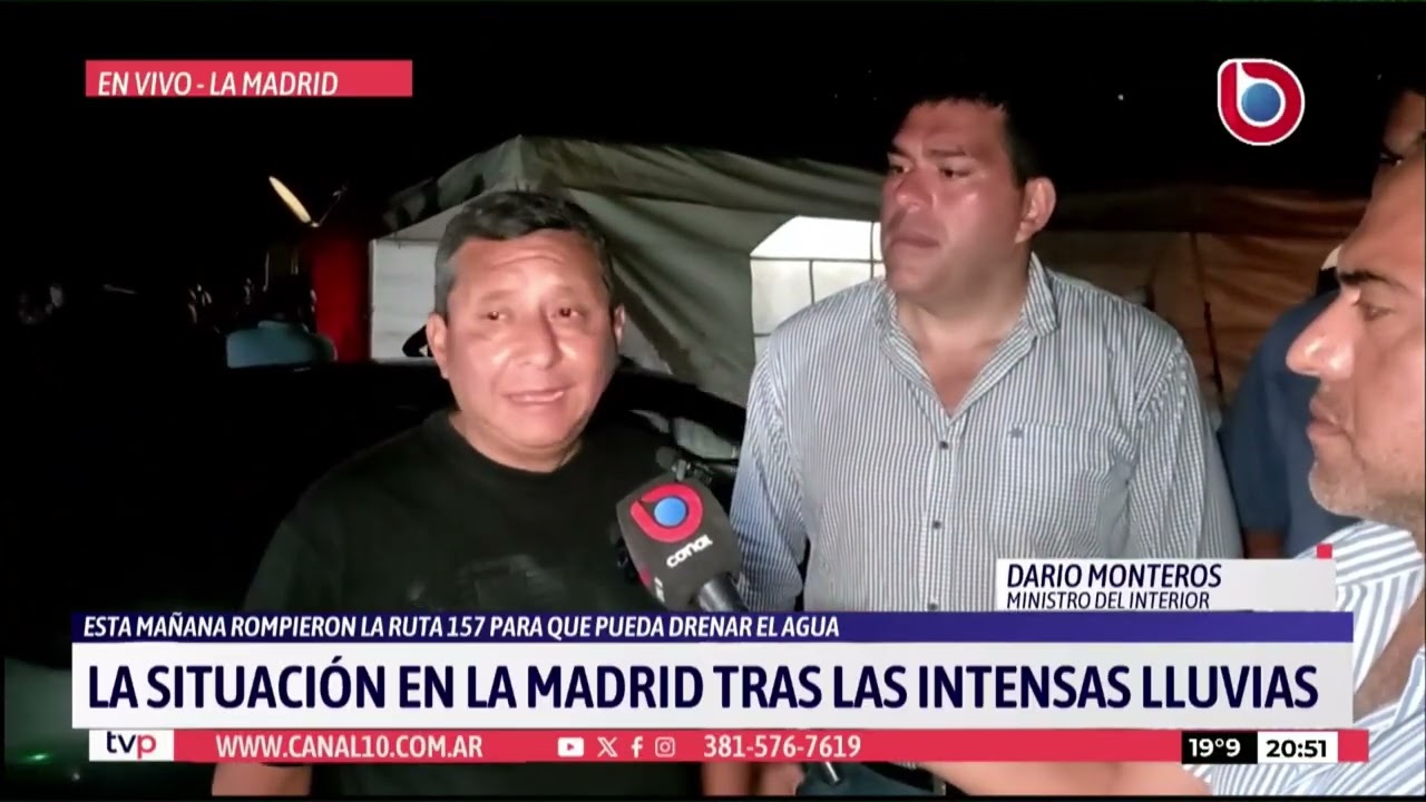 Darío Monteros: “El caudal del río empezó a bajar y la situación mejora”