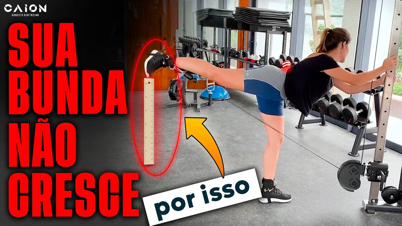 Como ganhar mais glúteos | Exercício na polia do jeito certo - Sem doer a lombar