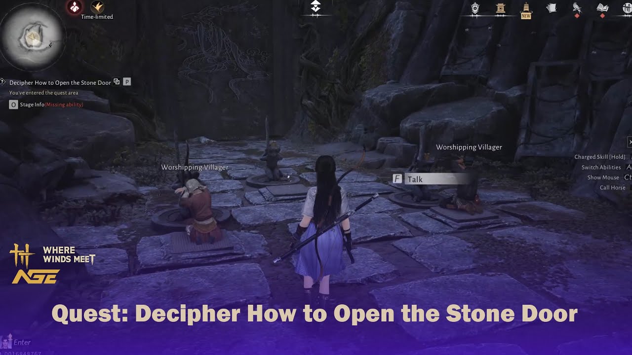 WHERE WINDS MEET Gameplay &ndash; Decipher How to Open the Stone Door | Epic Puzzle Mission!