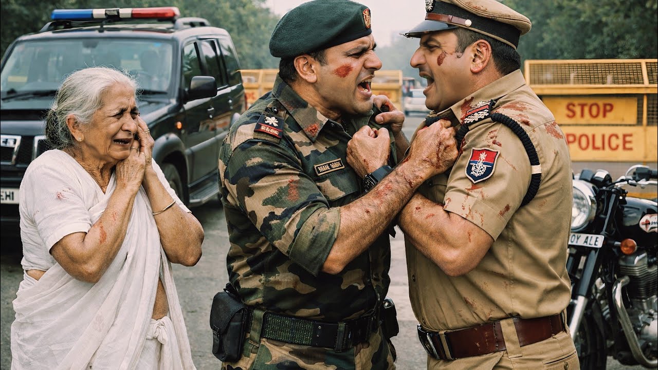 🚨 फौजी बनाम पुलिस – सड़क पर हुआ जबरदस्त बवाल!#ArmyVsPolice#Fauji #ViralVideo #TrendingNow#ViralReels