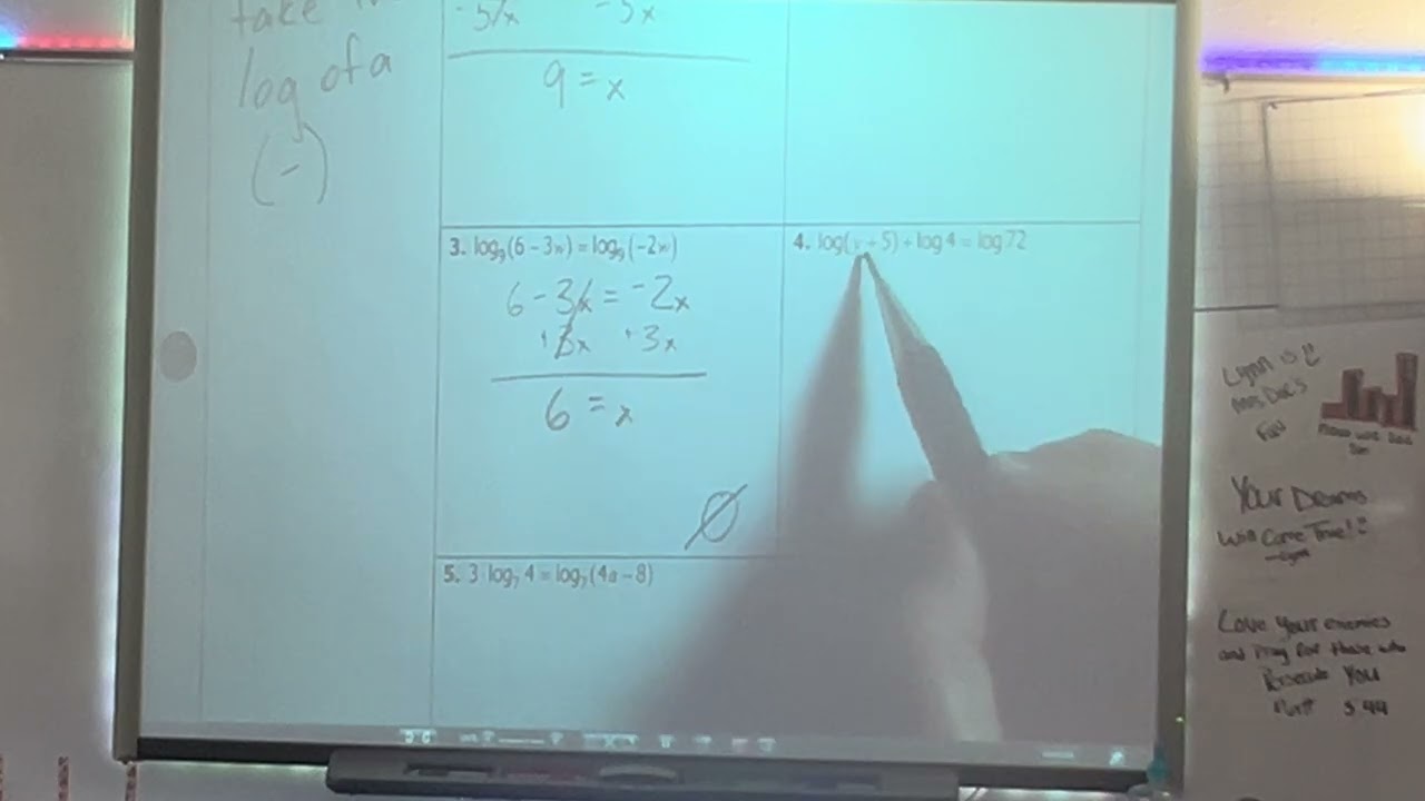 7-6 Solve Log Eq Part 1