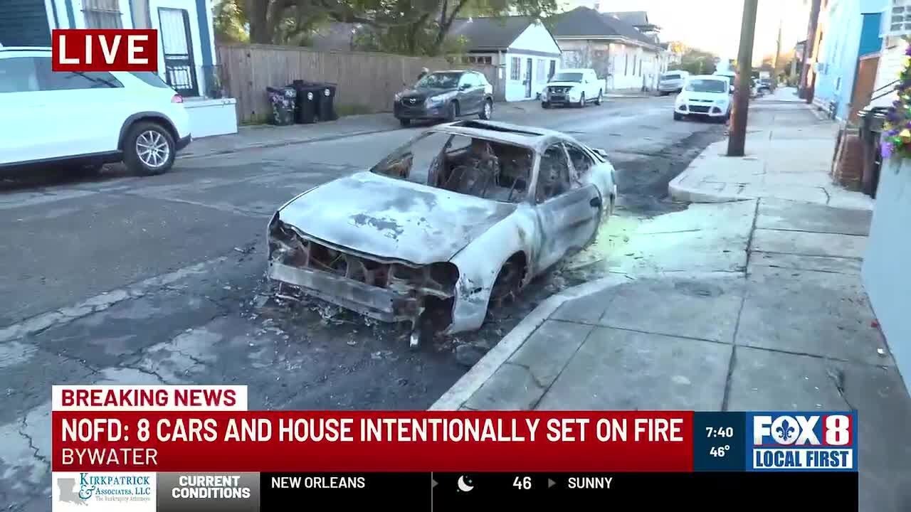 Bywater Bakery delivery van one of 8 vehicles targeted in 'aggravated arson'