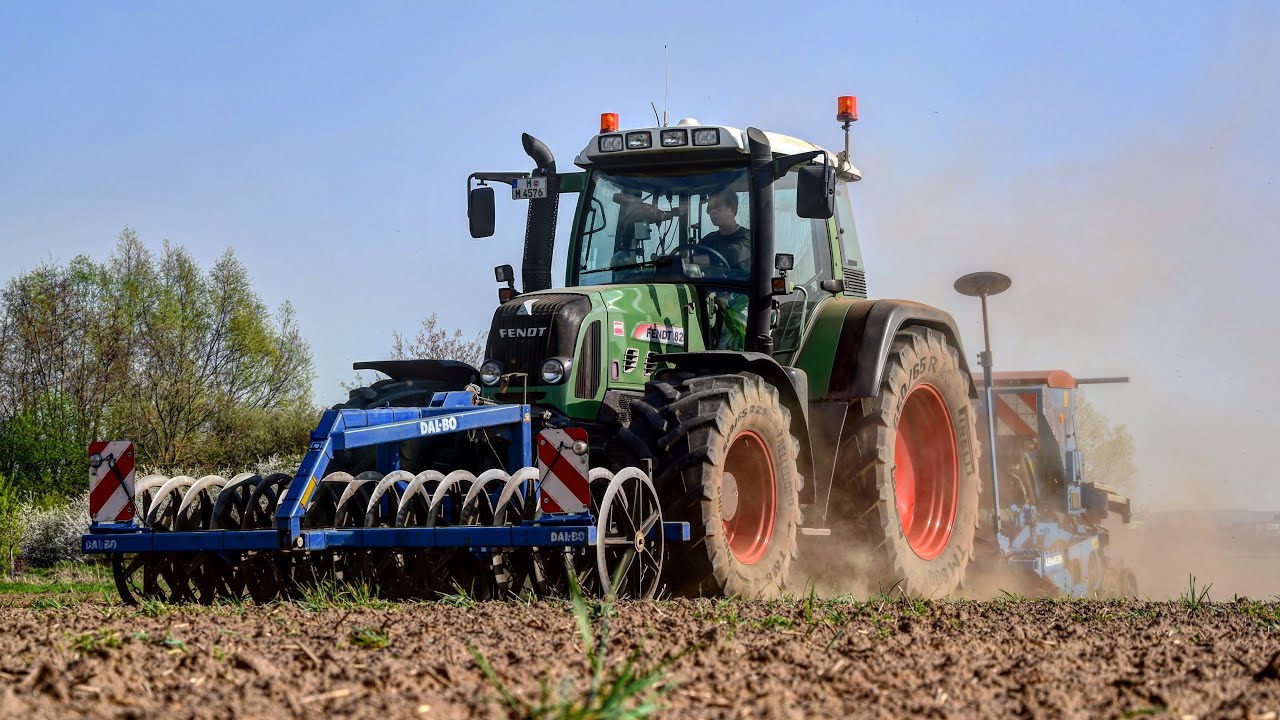 Fendt 820 Vario mit Lemken Saphir 7 & DAL-BO Frontpacker am Drillen //4K//
