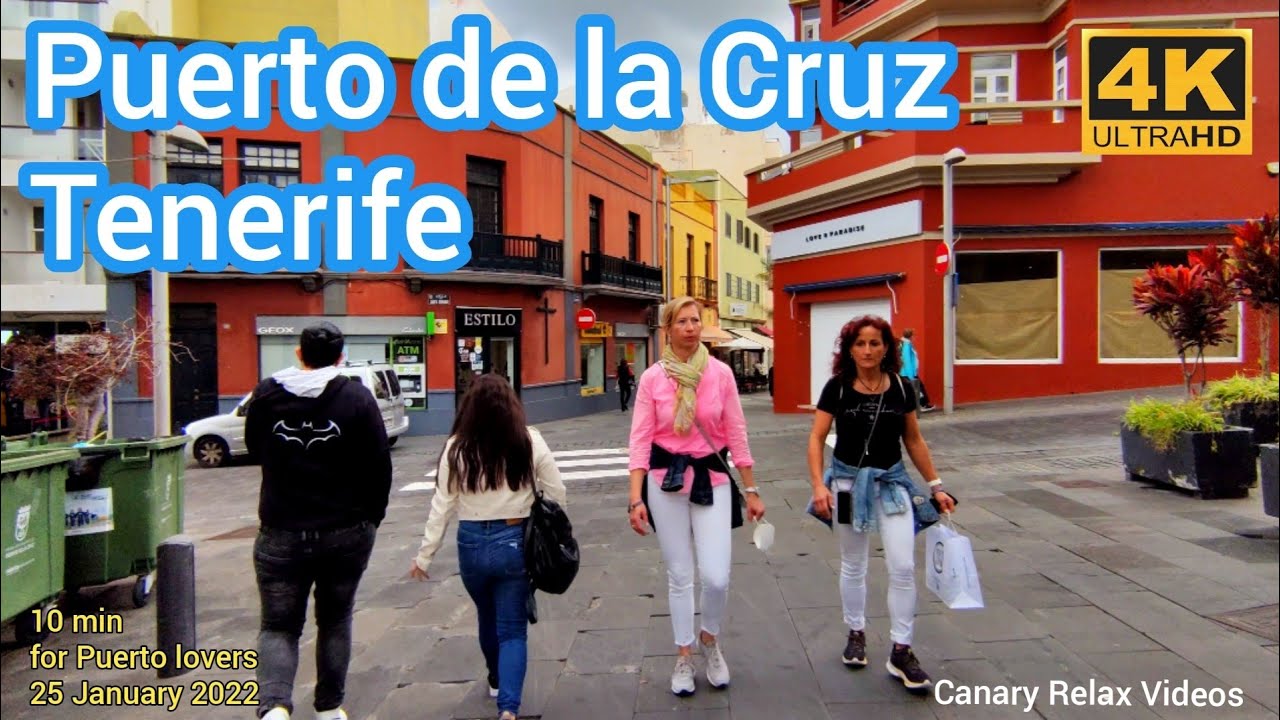 TENERIFE 🏝️ Puerto de la Cruz [4K] 25 Jan 2022 Teneriffa Kanarische Inseln Canary Islands Canarias