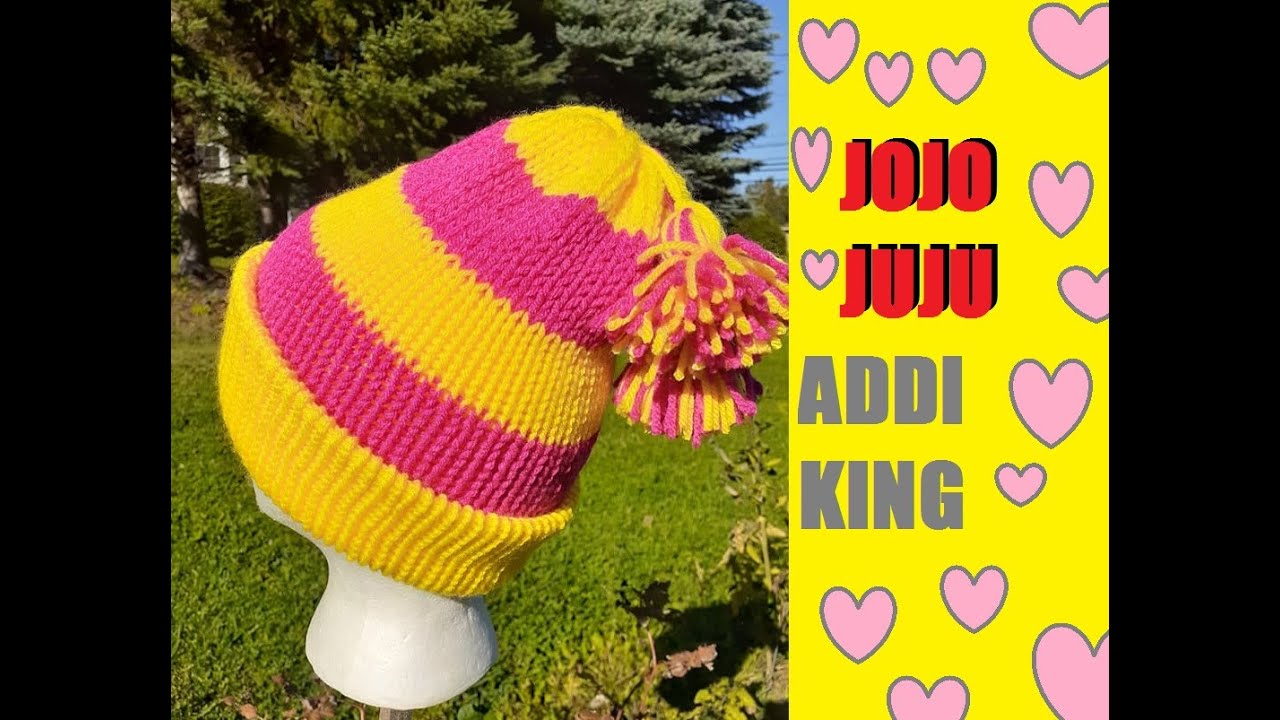 How to make a 2 tone color beanie (sport team, christmas beanie ) | knitting machine