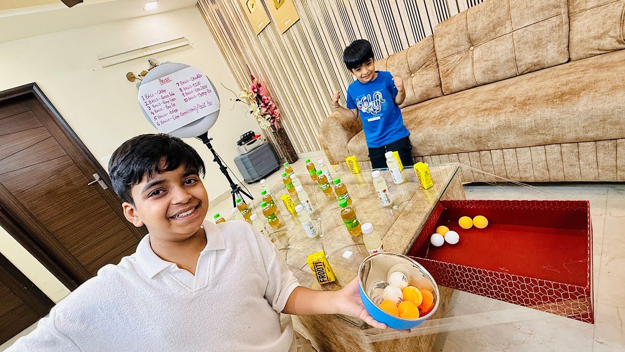 Playing rolling ball challenge🥳with family