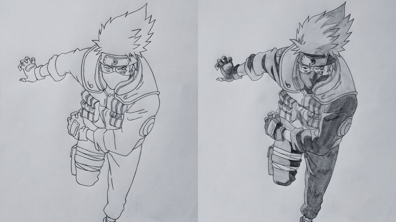 How to Draw Kakashi Hatake from Naruto Shippuden | Step-by-Step Anime Art Tutorial