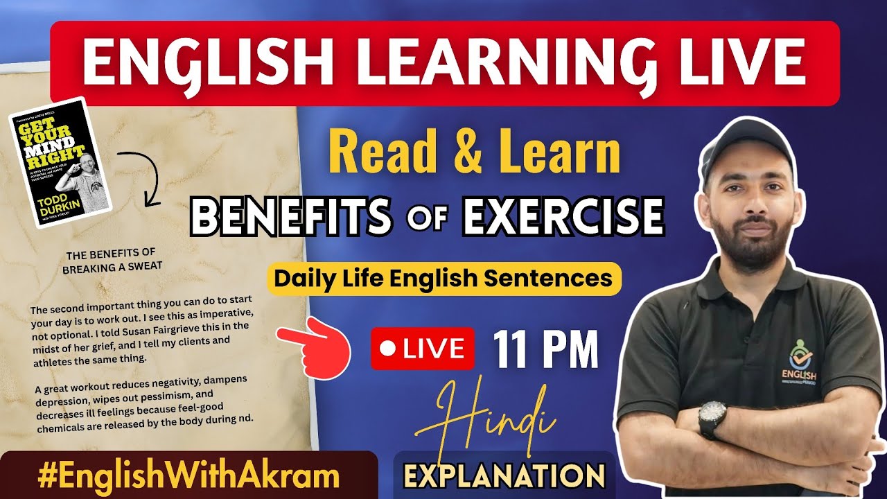 Read & Learn English Live 🌙 | Benefits of Exercise | Daily Life English