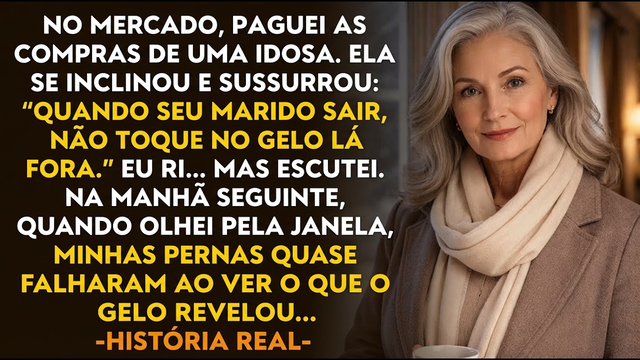 A verdadeira história dela 👵💔 A idosa que ajudei sussurrou: Não toque no gelo quando seu marido sair