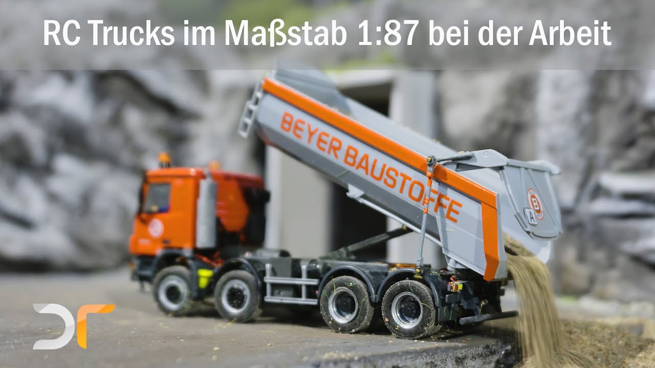 RC Trucks im Maßstab 1:87 bei der Arbeit - Kipperfahrer auf dem Weg zur Baustelle | RC 1:87