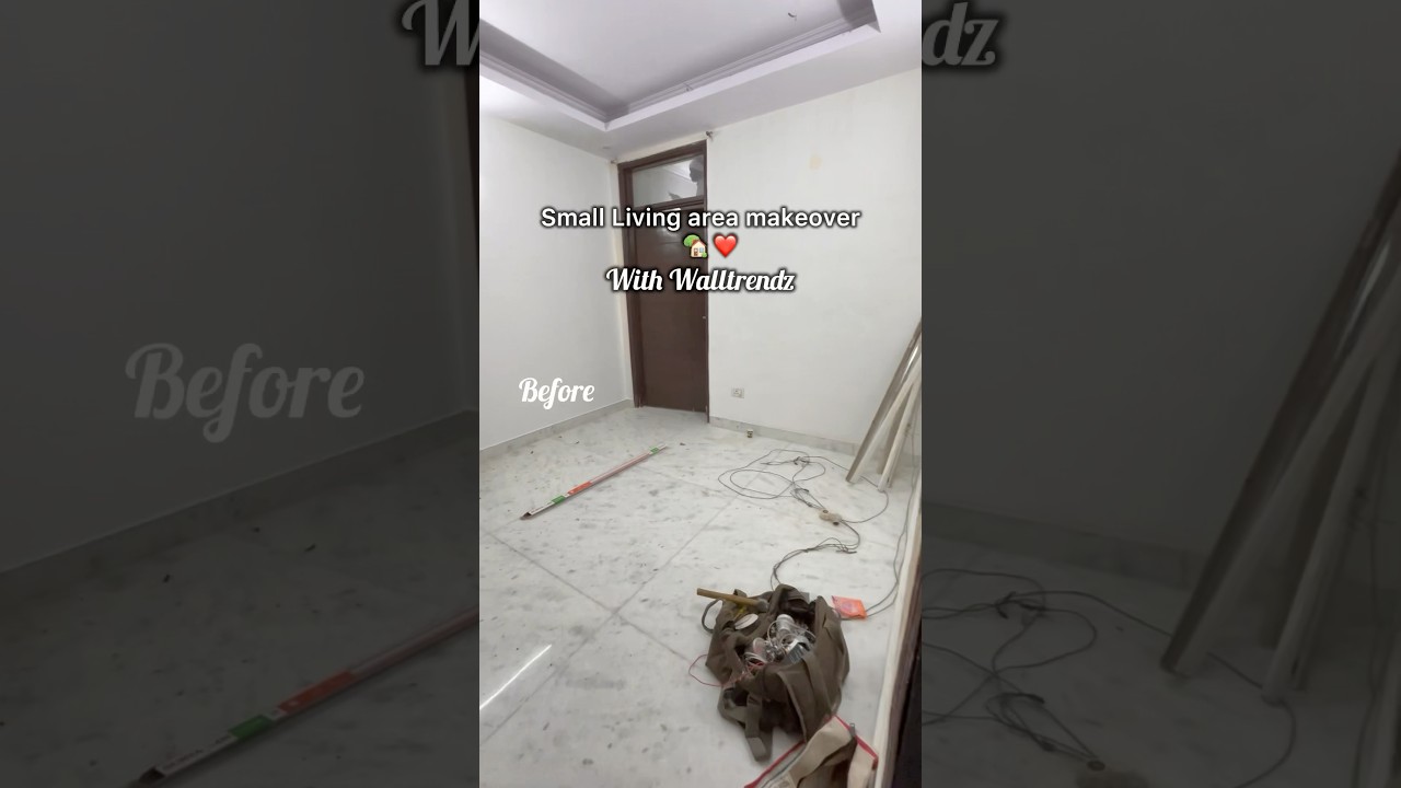 Small living area makeover #shorts #livingroomdecor #smallhomedecor #ytshorts #minivlog #newhome