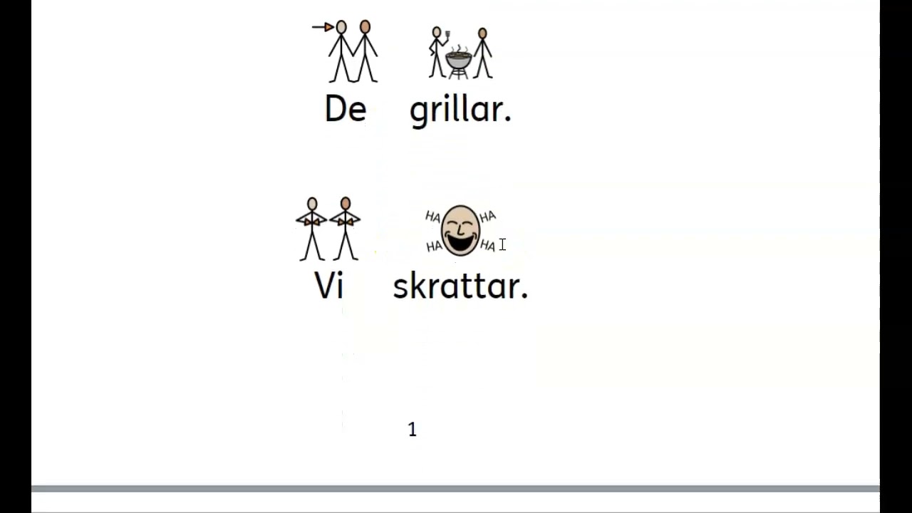SFI Enkla meningar  med subjekt och verb på svenska