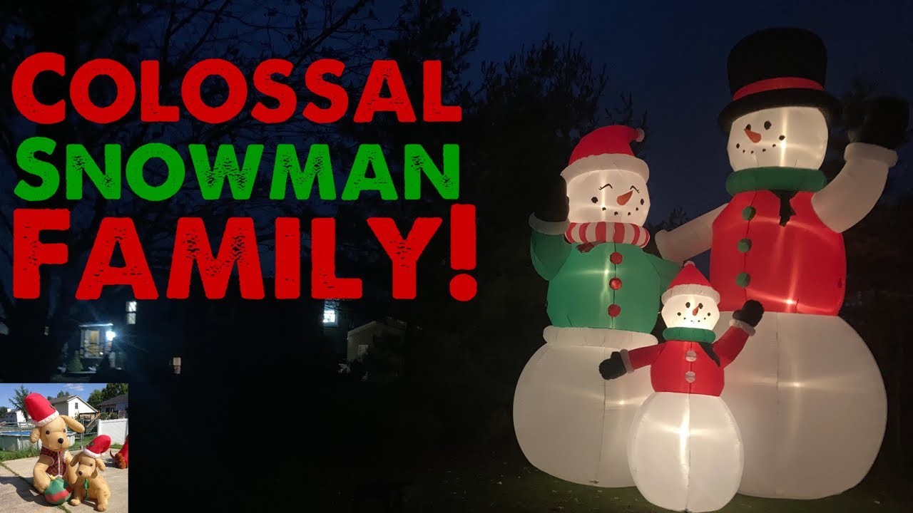 NEW FOR 2022 | Christmas Inflatable COLOSSAL 20.5FT Snowman Family! [4K]