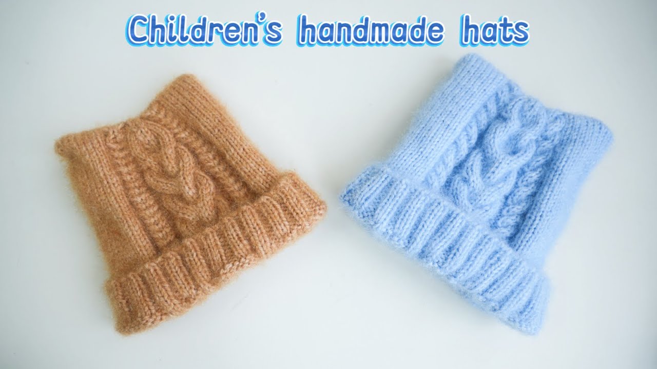 The knitting method of cat ear hat帽子的编织方法