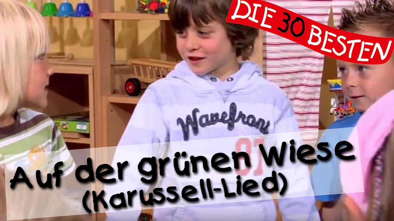 👩🏼 Auf der grünen Wiese (Karussell-Lied) - Singen, Tanzen und Bewegen || Kinderlieder