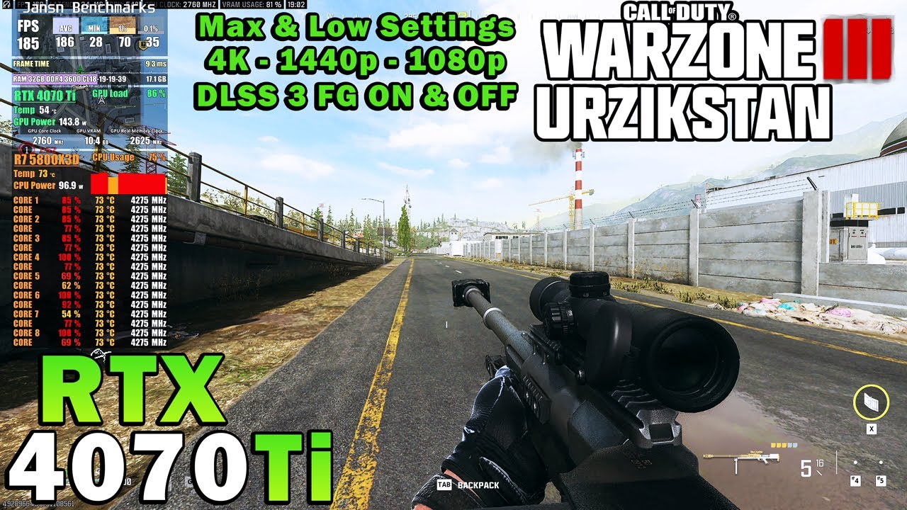 Call of Duty WARZONE 3 Urzikstan | RTX 4070 Ti | 5800X3D | 4K - 1440p - 1080p | Max & Low Settings