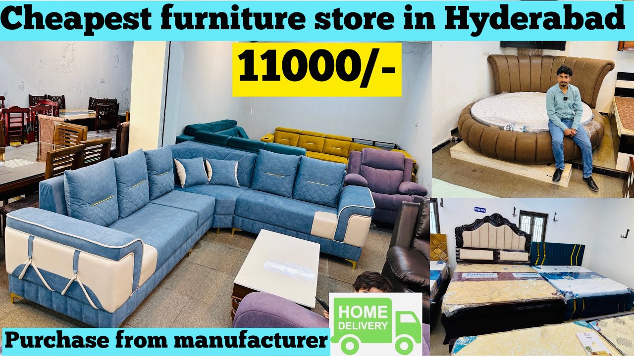 అతిపెద్ద furniture store in Hyderabad/ 11000/- cot  80% off on furniture harman furniture