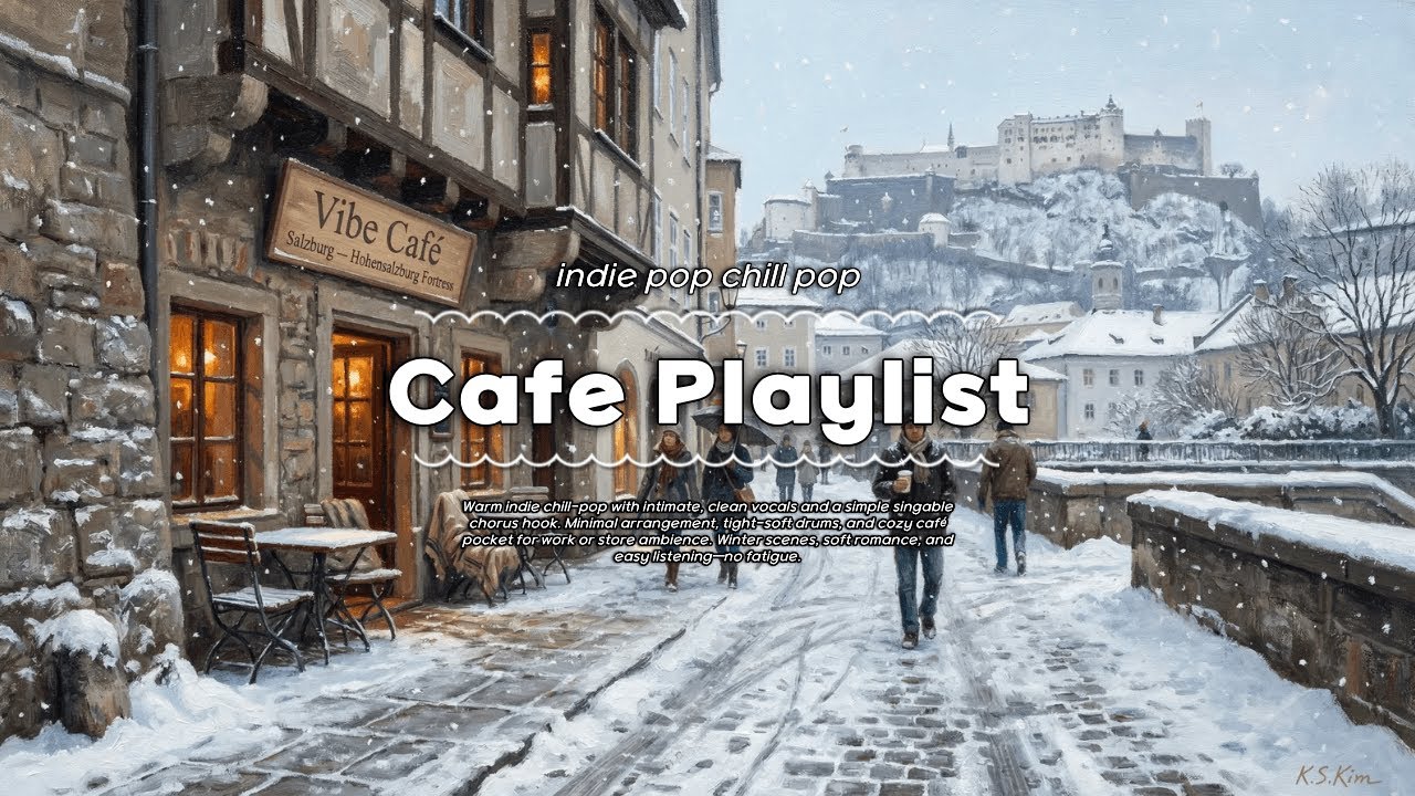 ☕ 잔잔한 카페 팝송 플레이리스트 ❄️ 포근한 작업용 인디 칠팝. 눈 내리는 잘츠부르크 | Salzburg | Indie Pop