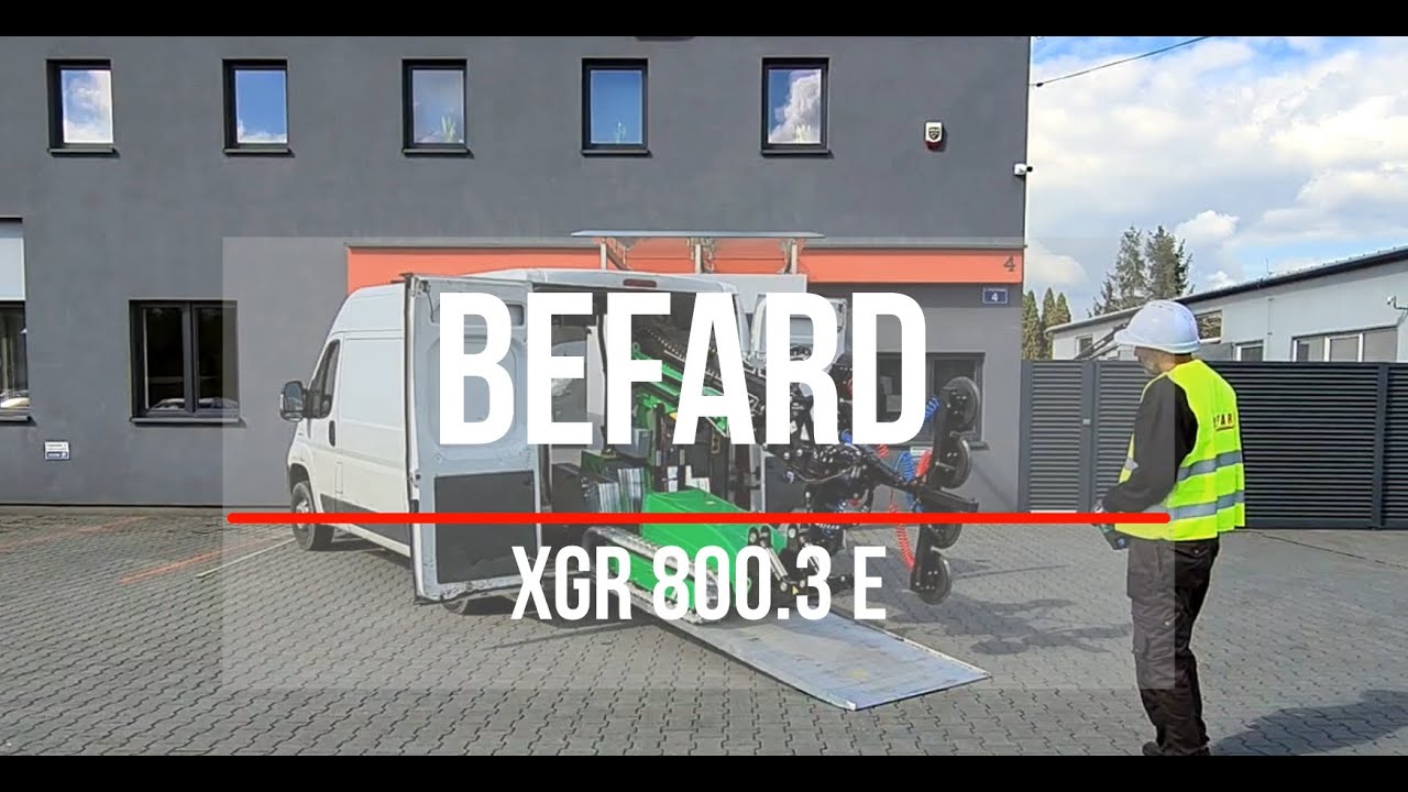 BEFARD XGR800 robot for installing windows in difficult terrain