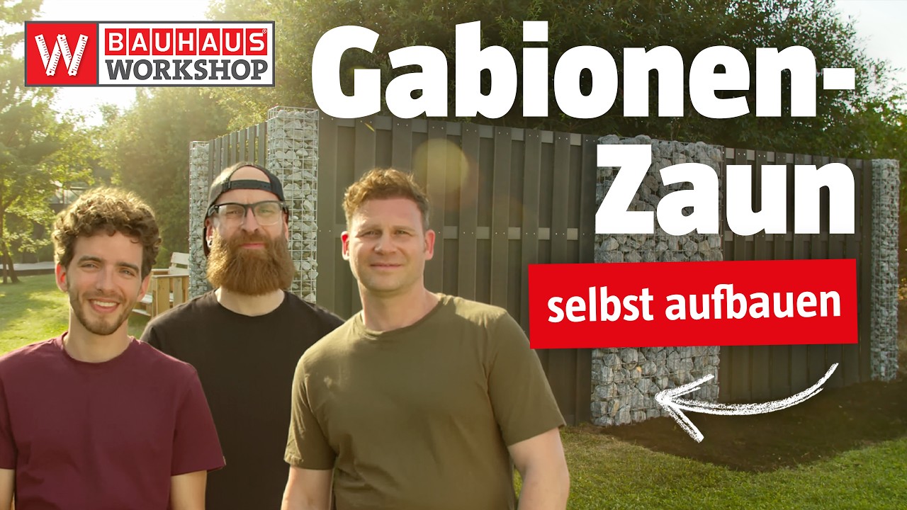 Gabionenzaun aufbauen | Gabionen richtig montieren [Anleitung] |  BAUHAUS Workshop