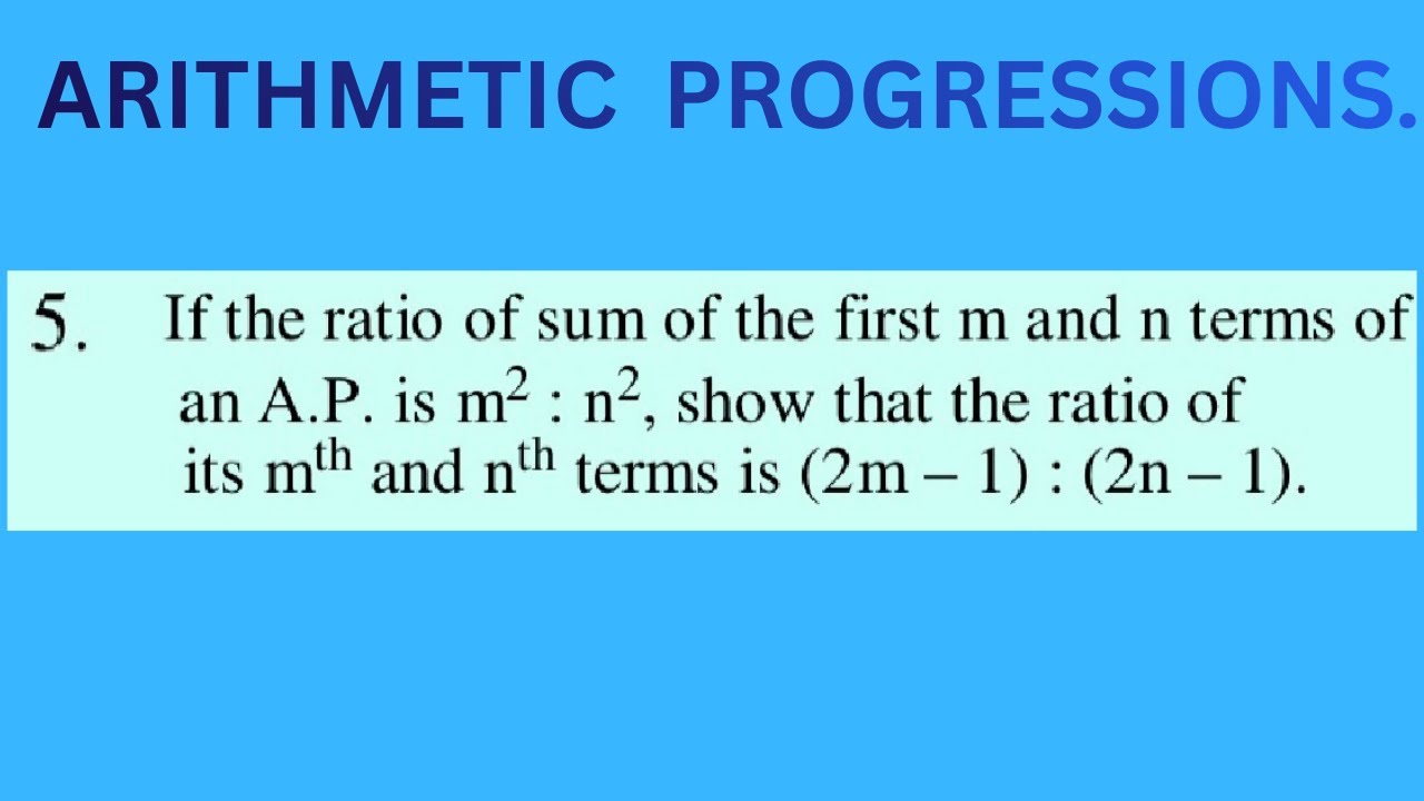 If the ratio of sum of the first m and n terms of an AP is m^2 : n^2, show that the ratio of its mth