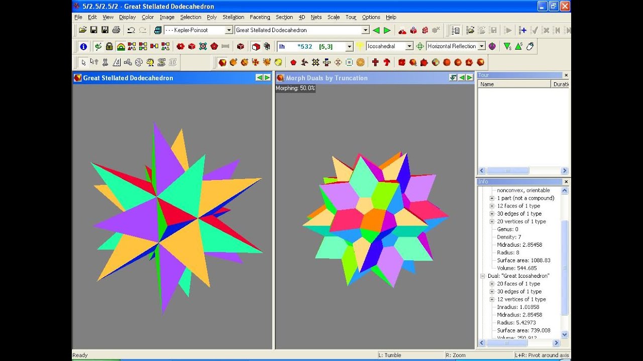 Stella4D. Sofftware para estudiar los cuerpos geométricos en 3D.