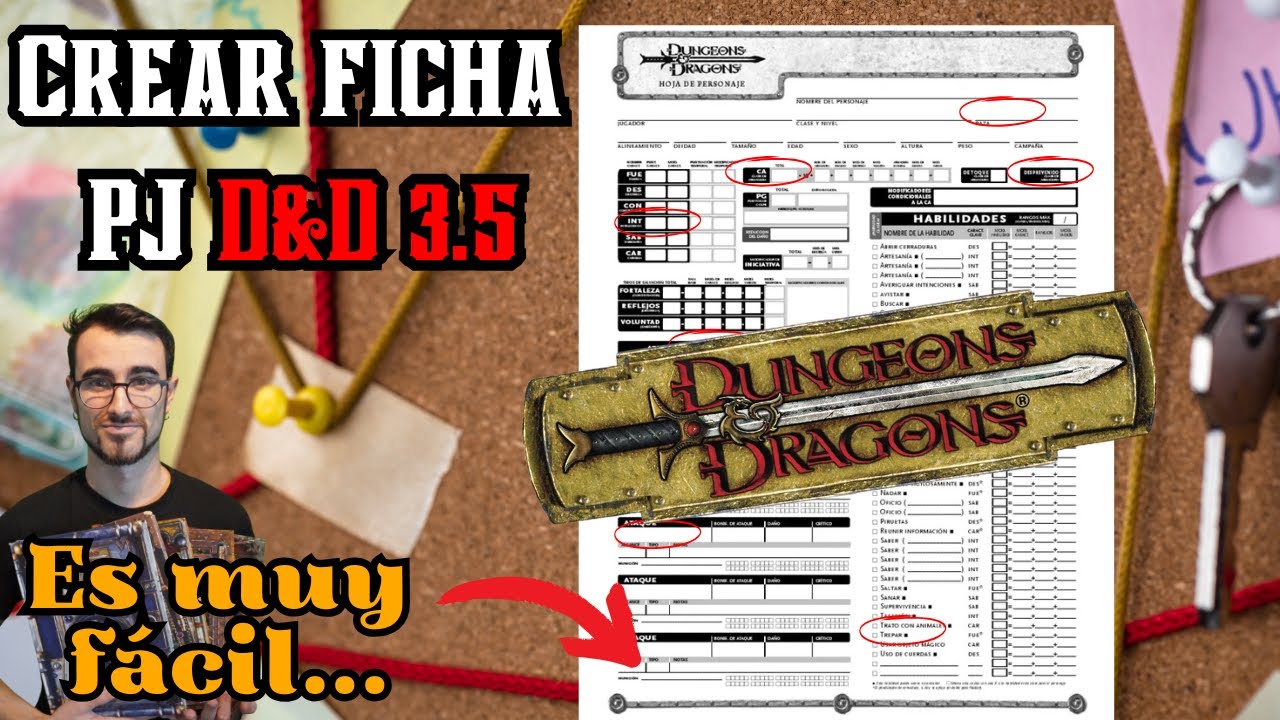 COMO crear una FICHA DE PERSONAJE para D&D 3.5 DESDE CERO