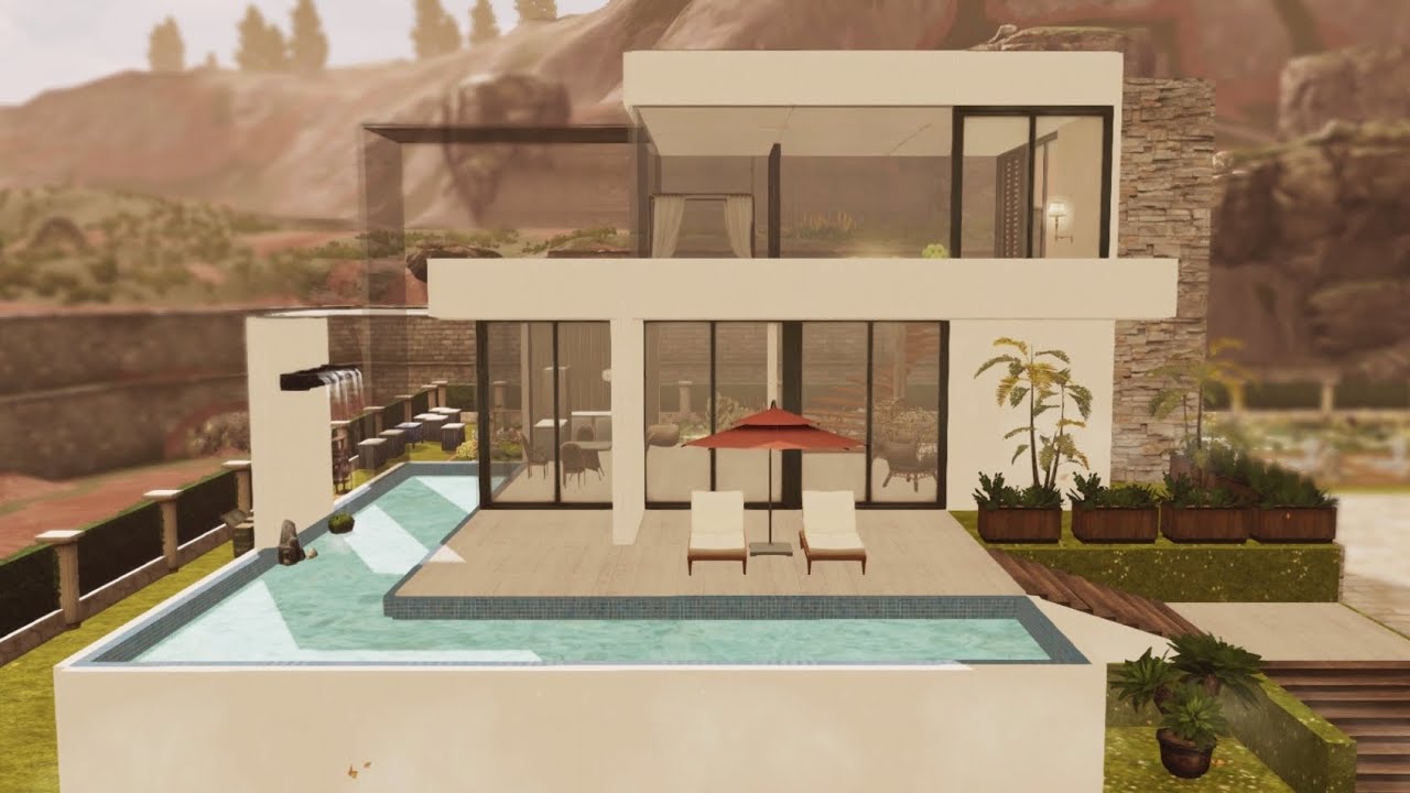 Lifeafter - Minimalist Manor w/ pool  (Blueprint Tutorial)