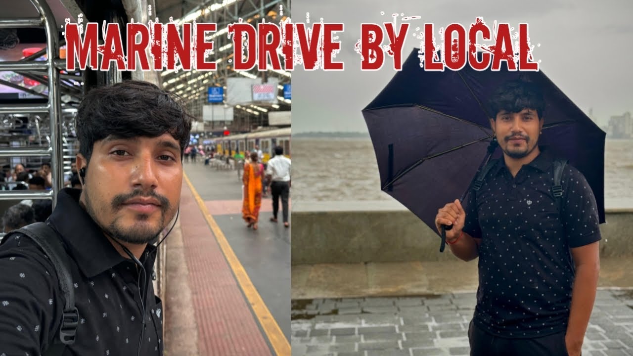 Mumbai Local Train Se Marine Drive Kaise Jaaye !! Marine Drive Mumbai !! Last Land Of India !!🇮🇳
