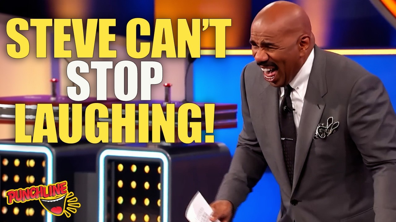 Steve Harvey Can&rsquo;t Stop Laughing at These Hilarious Family Feud Answers | Best Moments