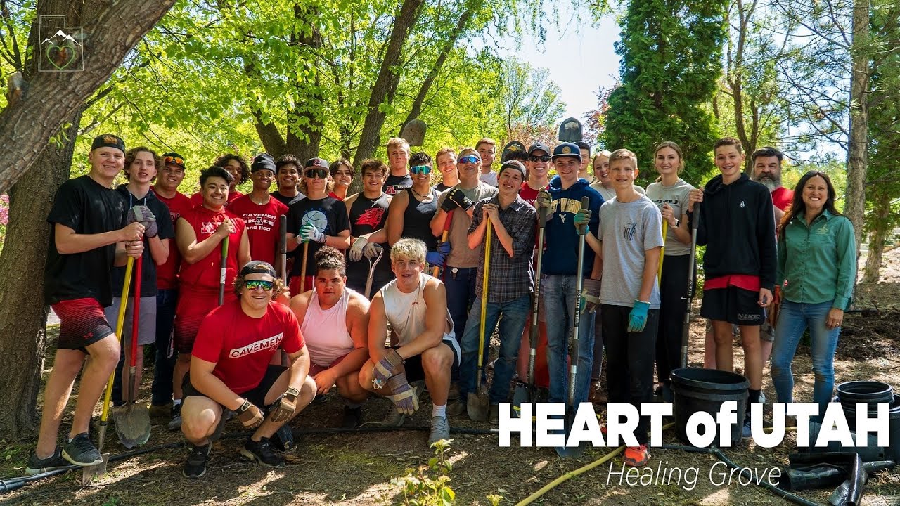 Students plan and plant a healing grove