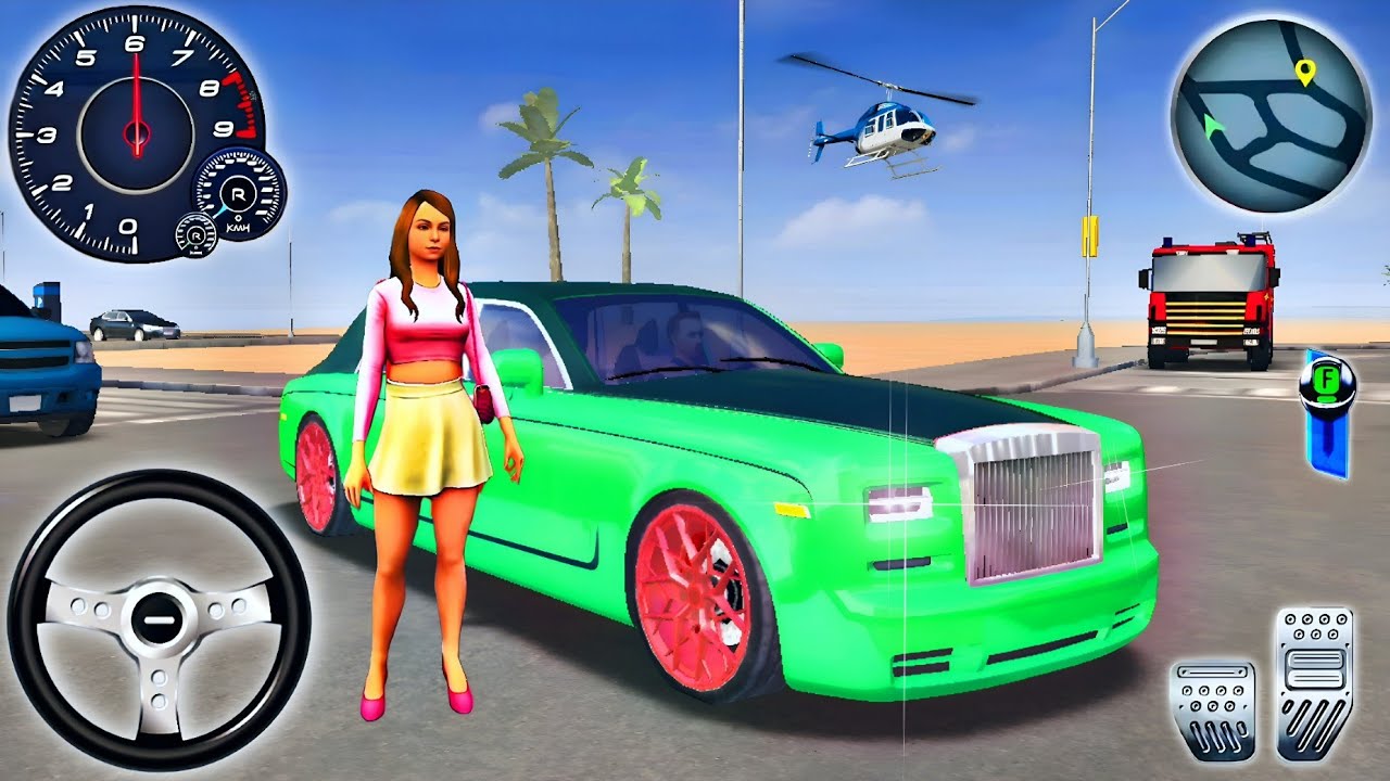 Taxi Job Simulator 2024 - Navigate Cityscape Luxury SUV Rolls Royce Phantom 3D: Android Gameplay #5