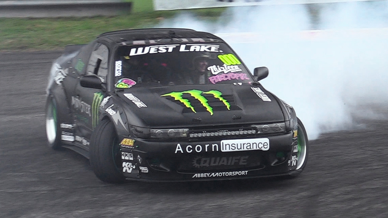 700hp LS3 Nissan S13 EPIC V8 Sound!! - Baggsy Show & Drift at Monza Rally Show 2016