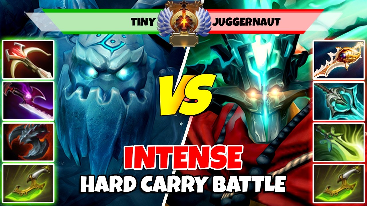 TINY (Carry) vs JUGGERNAUT (Carry) - Epic Battle Of Divine Rank Dota 2 Players - Z Dota 2