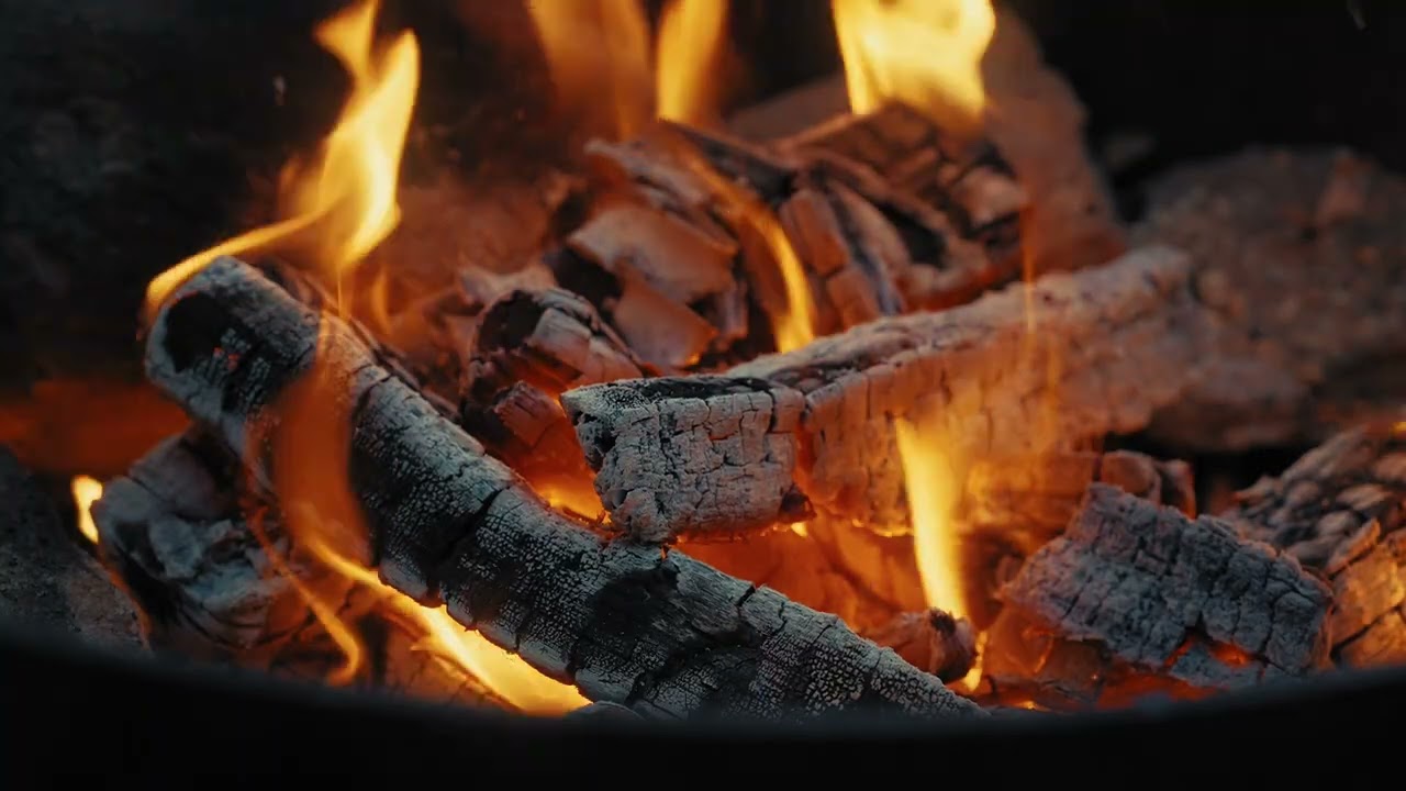 Close-Up of Peaceful SWEDISH Campfire: Soothing Vibes for 1 Hour