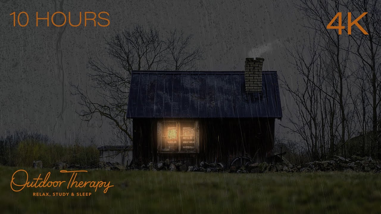 Stormy Night in L&ouml;ttorp | Steady Rain & Rolling Thunder Ambience | RELAX | STUDY | SLEEP | 10 HOURS